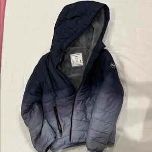 Abercrombie Kids Navy Hooded Puffer Coat